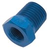 Pipe Reducer Bushing 1/4" NPT Male - 1/8" NPT Female, Anodized Blue - image 2