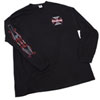 Men's Cross Logo Pinstriped Long Sleeve in Medium - image 1