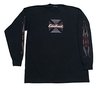 Maltese Cross Design Long Sleeeve T-Shirt Pinstiped cross - image 1