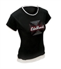 Pinstiped Maltese Cross Black Alternative Top with Red Stitching/White under - image 1