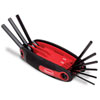 SAE Folding Hex Key Set 9 Keys - image 1