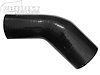3258038035 Silicone Reducer Elbow, 45-Degrees, 38 - 35 mm (1-1/2 in. - 1-3/8 in.) I.D. [Black] - image 1
