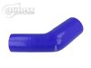 3278054048 Silicone Reducer Elbow, 45-Degrees, 54 - 48 mm (2-1/8 in. - 1-7/8 in.) I.D. [Blue] - image 2