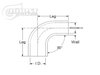 3279102089 Silicone Reducer Elbow, 90-Degrees, 102 - 89 mm (4 in. - 3-1/2 in.) I.D. [Blue] - image 4