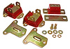 Polyurethane Engine & Transmission Mount Set, Zinc-plated Hardware, Red - image 1