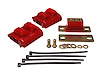 Polyurethane Motor and Transmission Mount Set, Complete with Zinc Hardware [Red] - image 1