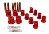 Polyurethane Front Leaf Spring Bushing Set for Aftermarket Springs, Red - image 1