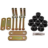 Leaf Spring Shackle Set with Polyurethane Bushings and Zinc-plated Hardware - image 1