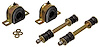 Front Greasable Sway Bar Bushing & End Link Set 1982-2004 GM S10/S15 Pickup & SUV - image 1