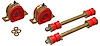 Front Sway Bar Bushing & End Link Set 1992-1997 Chevy Blazer, Tahoe, Suburban & GMC Yukon - image 1