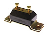Polyurethane Transmission Mount, Gold Bracket, Black - image 1