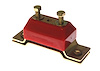 Polyurethane Transmission Mount, Gold Bracket, Red