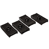 Polyurethane Rear Leaf Spring Insulator Pad, Smooth Sides, Black - image 1