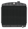 CHT562AB Black Night Rider Series Aluminum Radiator for 1955-1957 Tri-5 Chevy; V8 Mount - image 1