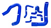 86-93 MUST GT HOSES BLUE - image 1