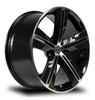 081084 RTX-Series SMS Wheel [Size: 17" x 7.50"] Black Machined Finish - image 3