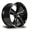 081325 RTX-Series SMS Wheel [Size: 16" x 7"] Black Machined Finish - image 3