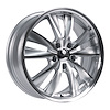 081366 RTX-Series Twist Wheel [Size: 17" x 7"] Silver Machined Finish