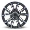 082436 RTX-Series Black Widow Wheel [Size: 18" x 8"] Black Machined Grey Finish - image 2