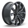 082438 RTX-Series Black Widow Wheel [Size: 18" x 8"] Black Machined Grey Finish - image 3