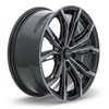 082444 RTX-Series Black Widow Wheel [Size: 20" x 9"] Black Machined Grey Finish - image 3