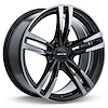 082616 OE-Series Graz Wheel [Size: 19" x 8.50"] Black Machined Red Finish