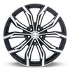 082913 RTX-Series Black Widow Wheel [Size: 20" x 9"] Black Machined Finish - image 2