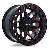 082930 Off-Road Series Zion Wheel [Size: 17" x 9"] Black Milled Red Finish - image 1