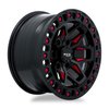 082930 Off-Road Series Zion Wheel [Size: 17" x 9"] Black Milled Red Finish - image 3