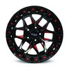 082931 Off-Road Series Zion Wheel [Size: 18" x 9"] Black Milled Red Finish - image 2