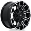 082950 Off-Road Series Peak Wheel [Size: 18" x 9"] Gloss Black Machined Finish - image 3
