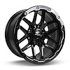 082978 Off-Road Series Volcano Wheel [Size: 18" x 9.50"] Gloss Black Milled Edge Finish