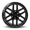 082978 Off-Road Series Volcano Wheel [Size: 18" x 9.50"] Gloss Black Milled Edge Finish - image 2