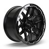 082978 Off-Road Series Volcano Wheel [Size: 18" x 9.50"] Gloss Black Milled Edge Finish - image 3