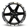 083014 RTX-Series Dakar Wheel [Size: 17" x 8"] Satin Black Machined Edge Lip Finish - image 2