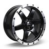 083014 RTX-Series Dakar Wheel [Size: 17" x 8"] Satin Black Machined Edge Lip Finish - image 3