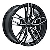 083047 RTX-Series Scepter Wheel [Size: 17" x 7.50"] Gloss Black Machined Finish