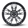083047 RTX-Series Scepter Wheel [Size: 17" x 7.50"] Gloss Black Machined Finish - image 2