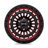 083092 Off-Road Series Moab Wheel [Size: 17" x 9"] Gloss Black Machined Red Lip Finish - image 2