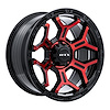 083103 Off-Road Series Goliath Wheel [Size: 17" x 9"] Gloss Black Machined Red Spokes Finish