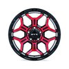 083103 Off-Road Series Goliath Wheel [Size: 17" x 9"] Gloss Black Machined Red Spokes Finish - image 2