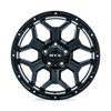 083112 Off-Road Series Goliath Wheel [Size: 18" x 9"] Satin Black w/ Milled Rivets Finish - image 2