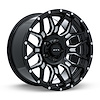 163727 Off-Road Series Claw Wheel [Size: 18" x 9"] Gloss Black Milled w/ Rivets Finish - image 1