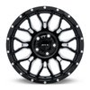 163727 Off-Road Series Claw Wheel [Size: 18" x 9"] Gloss Black Milled w/ Rivets Finish - image 2