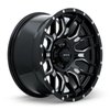 163727 Off-Road Series Claw Wheel [Size: 18" x 9"] Gloss Black Milled w/ Rivets Finish - image 3