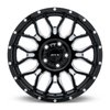 163735 Off-Road Series Claw Wheel [Size: 20" x 9"] Gloss Black Milled w/ Rivets Finish - image 2