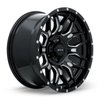 163735 Off-Road Series Claw Wheel [Size: 20" x 9"] Gloss Black Milled w/ Rivets Finish - image 3
