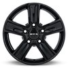 507429 RTX-Series Transit Wheel [Size: 16" x 6.50"] Gloss Black Finish - image 2