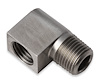 03032ERL 90 Degree Stainless Steel 1/8 in. NPT Male to 3/8 in.-24 Inverted Flare Female Hardline Adapter - image 1