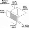 19-Row Narrow Oil Cooler -8AN Male Hose Fitting - image 2